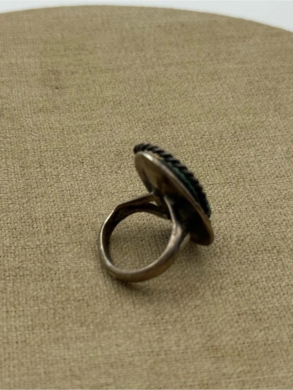 Vintage Navajo Turquoise Stone Sterling Silver Ring